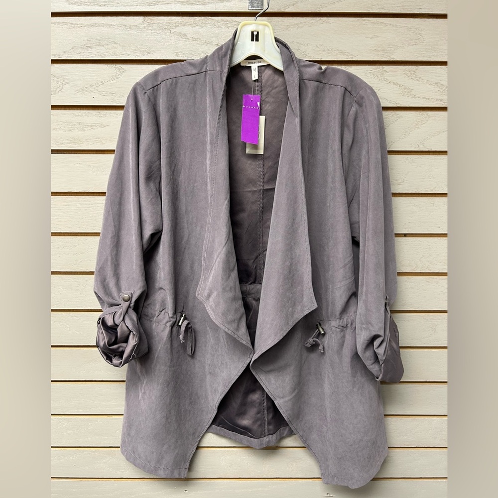 Maurices Purple-Grey Blazer Large - Picture 2 of 9